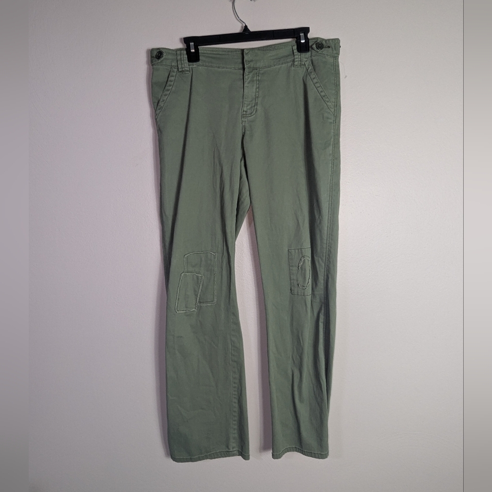 10 Cabi #375 Cotton Green Patched Trouser Pants